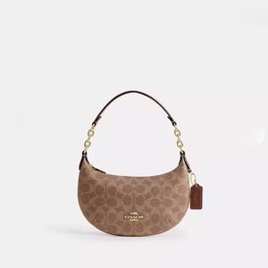 Coach Tan Signature Mini Shoulder Bag